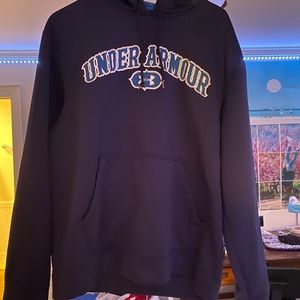 vintage under armour blue men’s sweatshirt